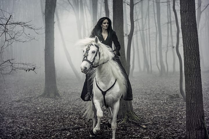 L'actrice Eva Green à cheval sur le tournage des «Trois mousquetaires: Milady»