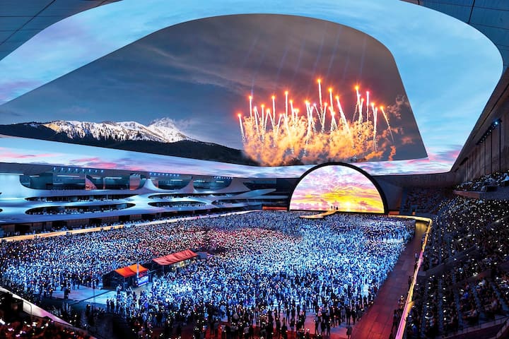 Le nouveau stade du FC Sion imaginé par Christian Constantin en image de synthèse
