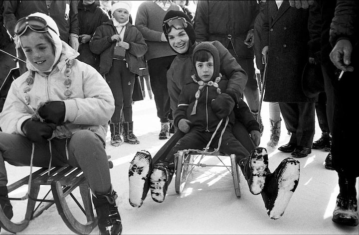 Jackie Kennedy à Gstaad en janvier 1966