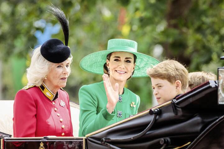 La princesse de Galles Kate avec le prince George le 17 juin 2023 à l’occasion de la cérémonie Trooping the Colour
