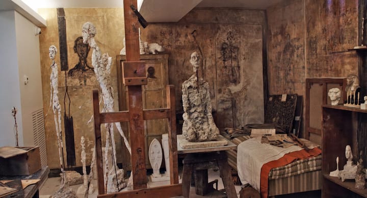 Reconstitution de l’atelier d’Alberto Giacometti à l’Institut Giacometti de Paris