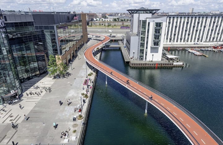 Le pont pour cyclistes le Serpent à Copenhague