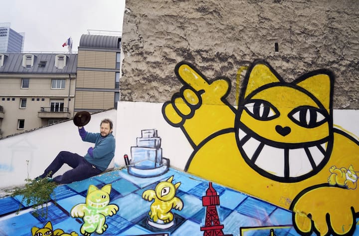 L'artiste Thoma Vuille, alias M. Chat