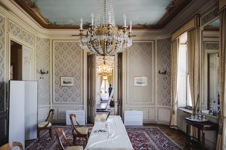 GenÃ¨ve, 11 juin 2021. Visite pour la presse du Parc de la Grange et de sa Villa qui accueillera la rencontre entre Joe Biden et Vladimir Poutine. Â© Niels Ackermann / Lundi13