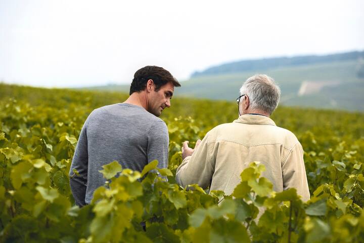 Roger Federer with Eric Valli