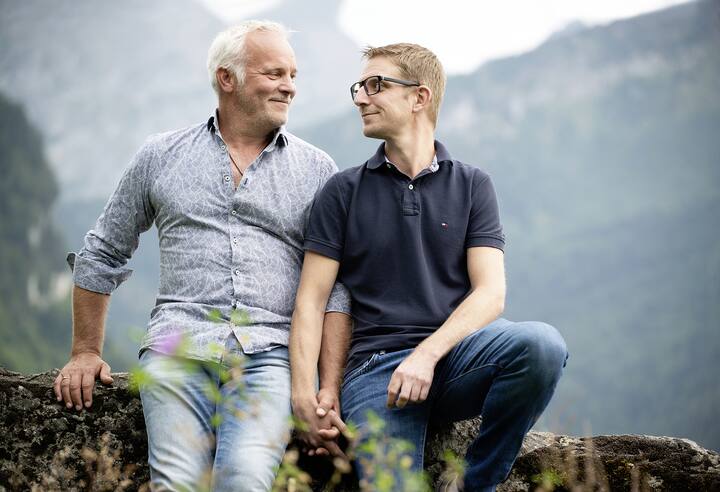 Marc Voltenauer et Benjamin son compagnon depuis 16 ans.