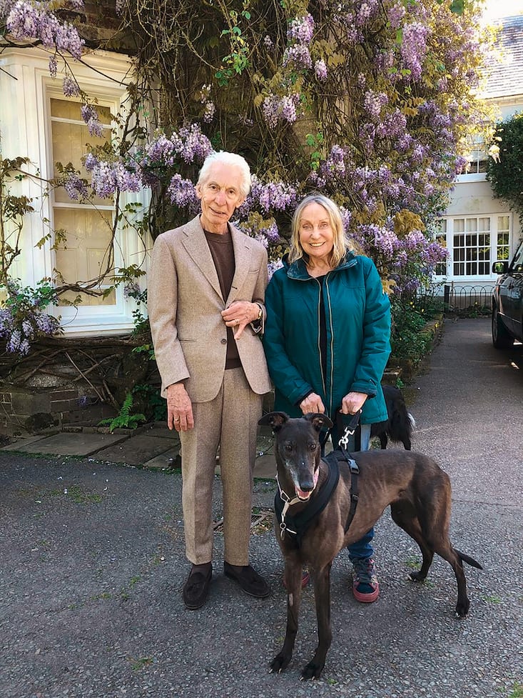 Charlie Watts et son épouse.