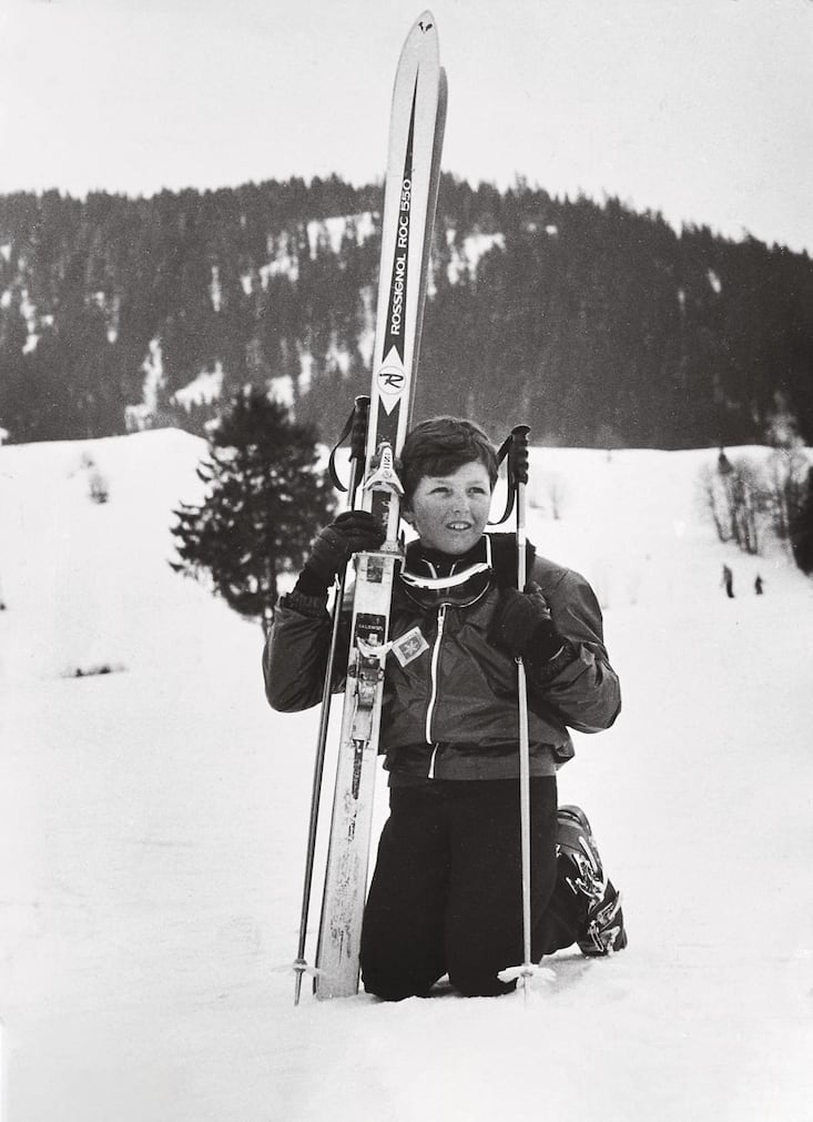 Le jeune Benjamin aux sports d'hiver.