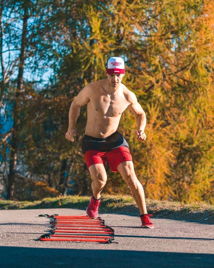Loïc Meillard à l'entraînement.