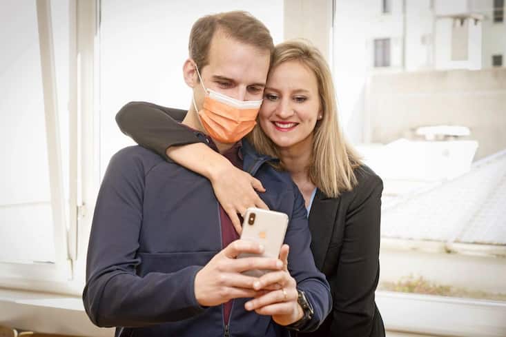 Delphine Bachmann et son mari