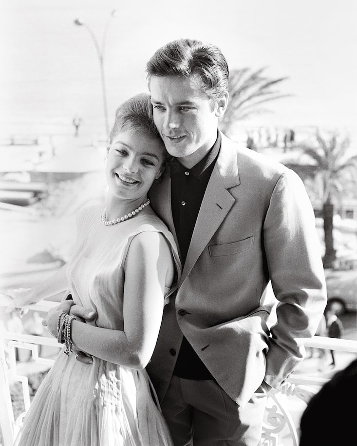 Alain Delon et Romy Schneider au Festival de Cannes, en 1962.