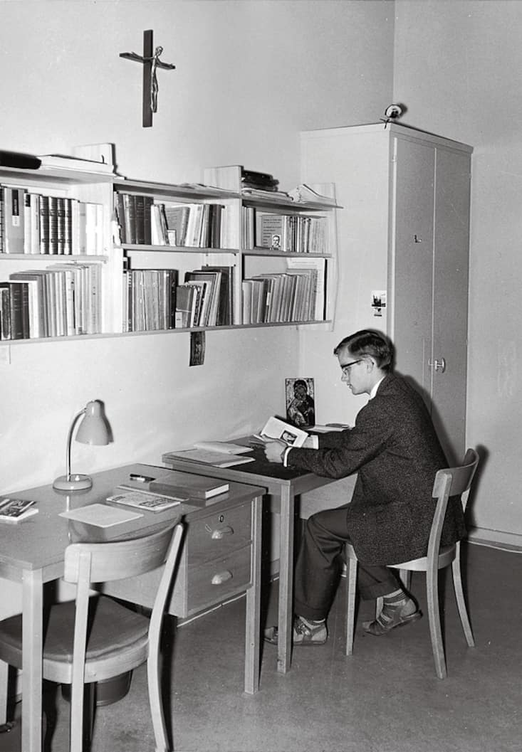 Jean-François Steiert dans sa chambre d'étudiant 