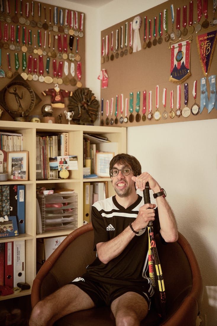 Olivier, 38 ans, pratique le tennis et participera aux National Summer Games de Saint-Gall