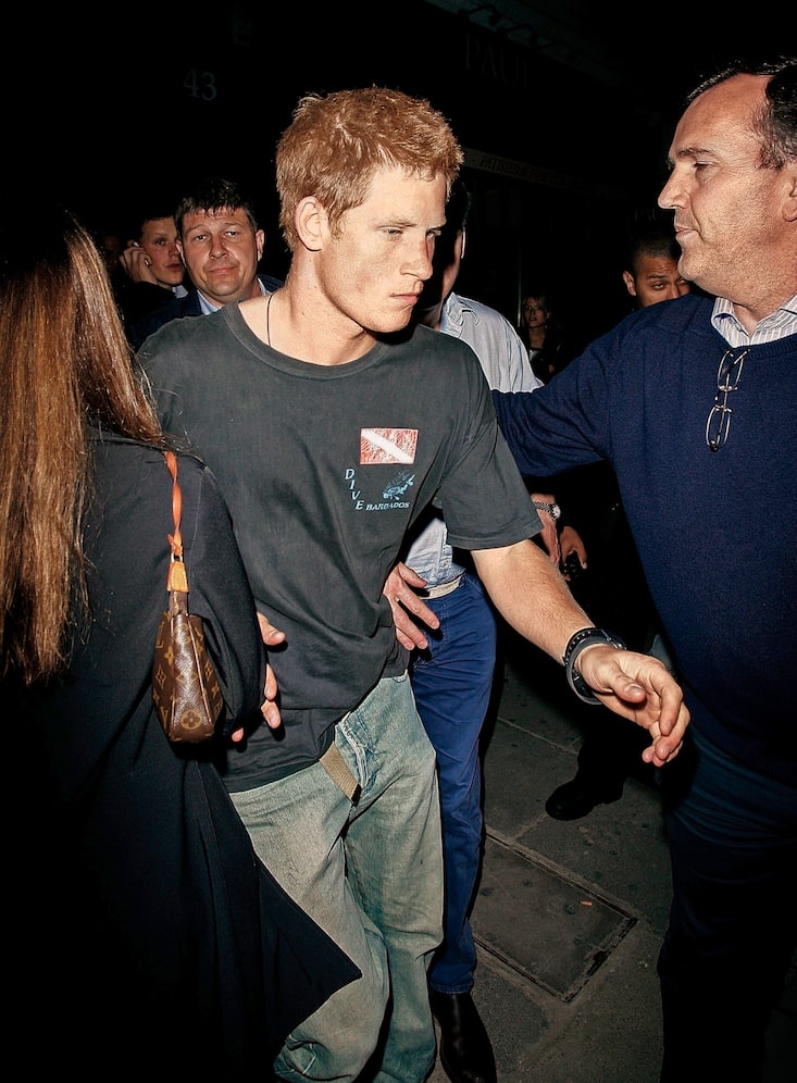 Le Prince Harry en soirée en 2006