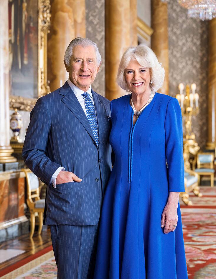 Charles et Camila posant pour leur 18e anniversaire de mariage