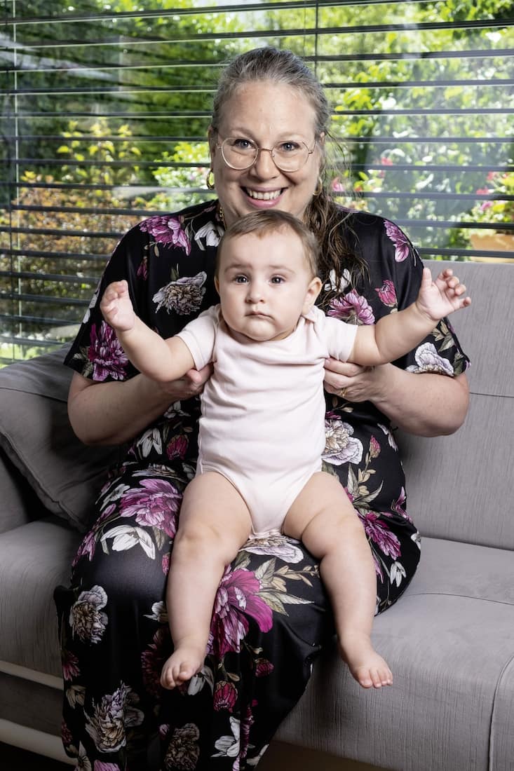 Geneviève Claus avec sa fille Amélys