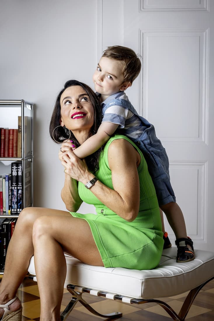 Laetitia Guinand avec son fils Charles