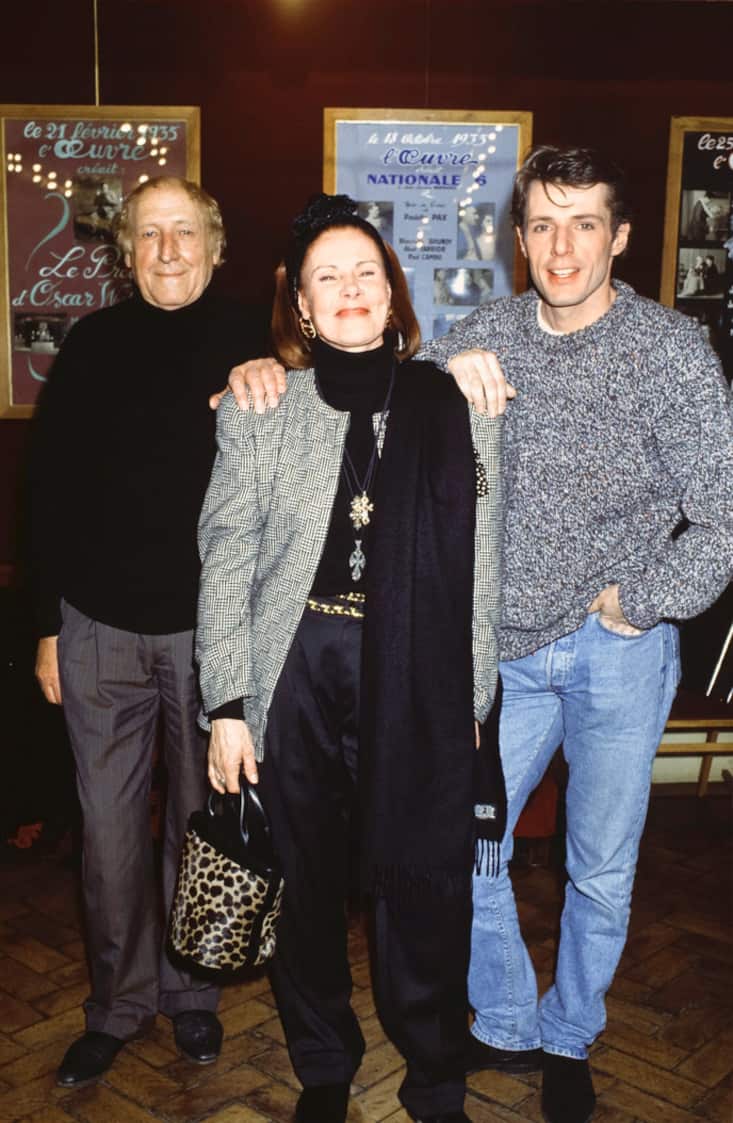 Lambert Wilson et ses parents, Nicole et Georges Wilson, à Paris en 1991