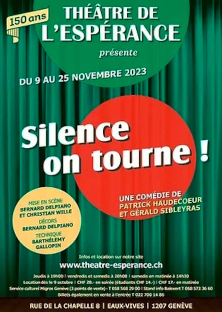 L'affiche de la pièce de théâtre «Silence on tourne!»