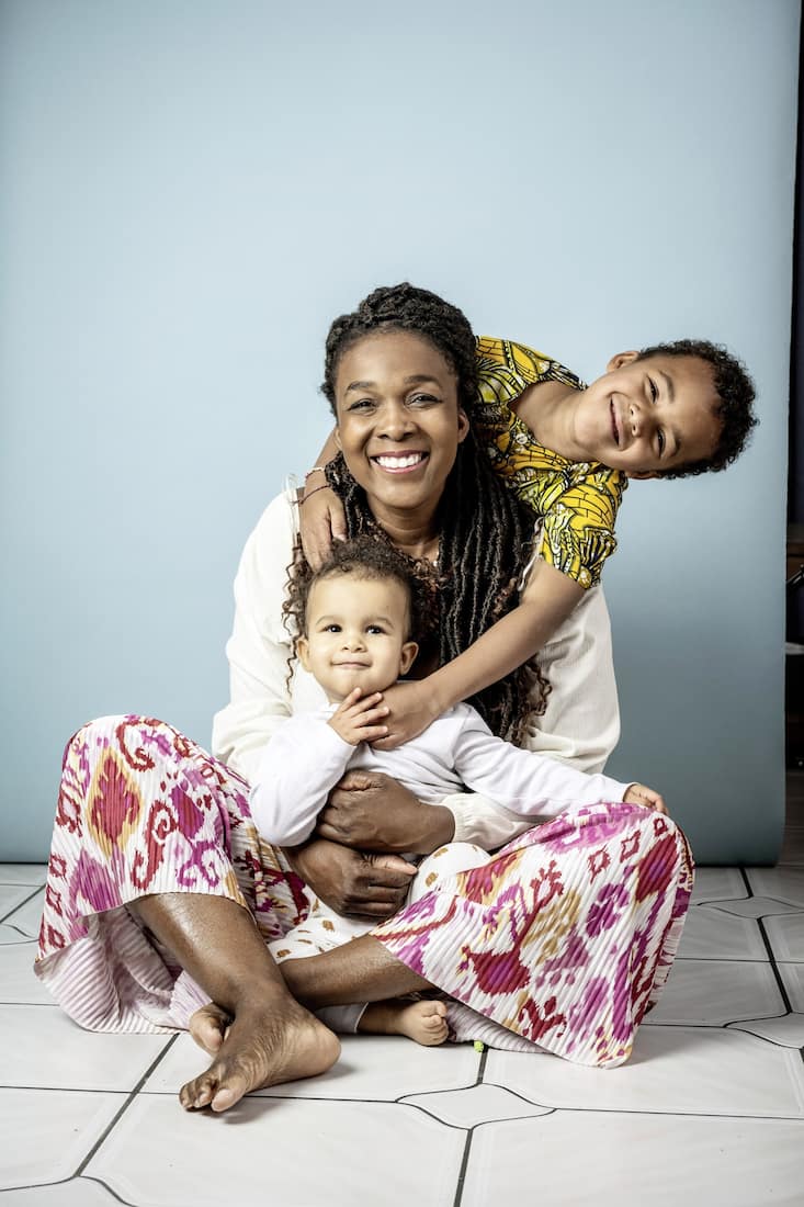 Licia Chery avec ses garçons Elias et Aïden