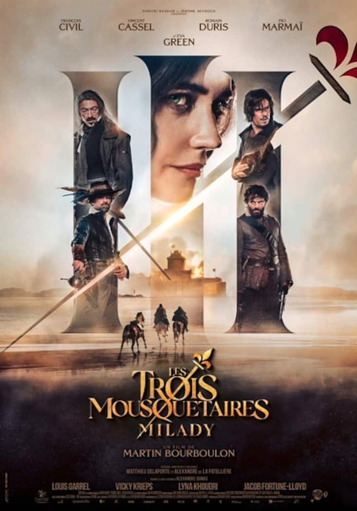 L'affiche du film «Les trois mousquetaires: Milady» sorti le 13 décembre 2023