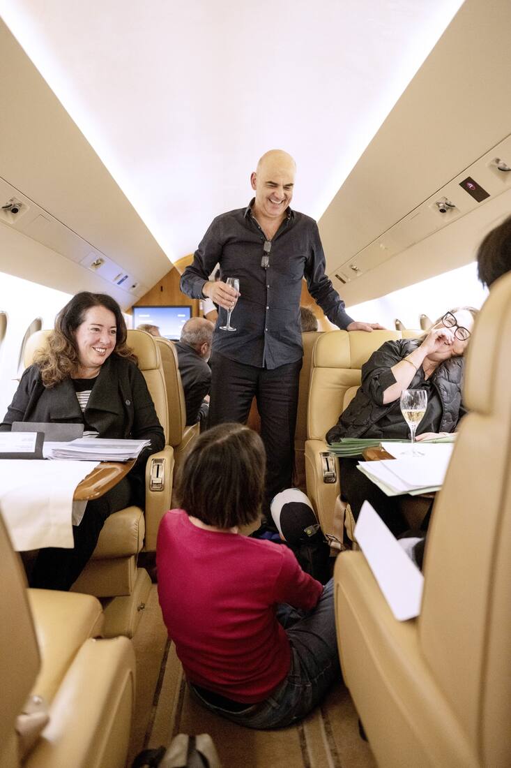 Le dernier voyage d'Alain Berset: ici en direction d'Abu Dhabi