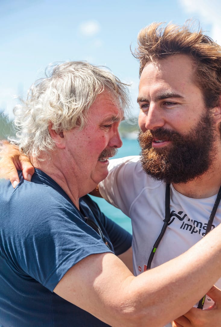 Retrouvailles entre Louis Margot et ses parents.