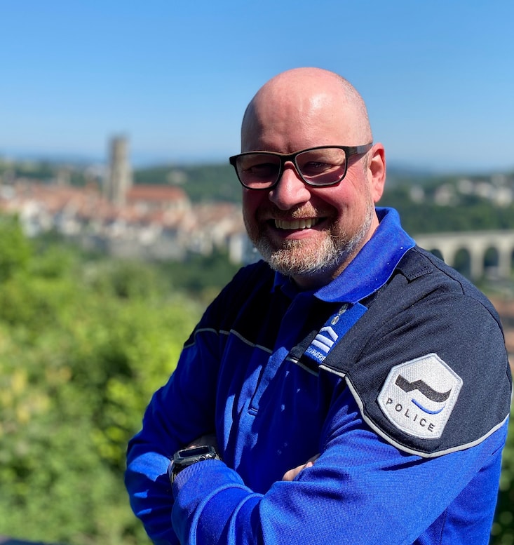 Raphael Hermann, Chef Verkehrserziehung bei der Kantonspolizei Freiburg.